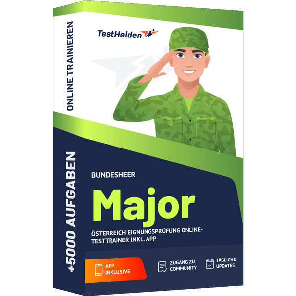 Produktbox Bundesheer Major Österreich Testtrainer