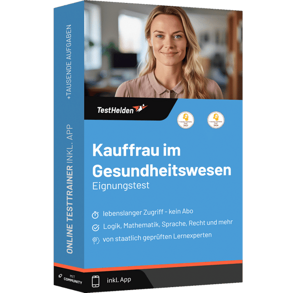 Produktbox Kaufleute Gesundheitswesen Testtrainer
