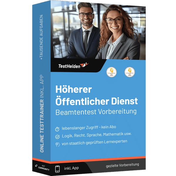 Produktbox Beamtentest Höherer Dienst Testtrainer