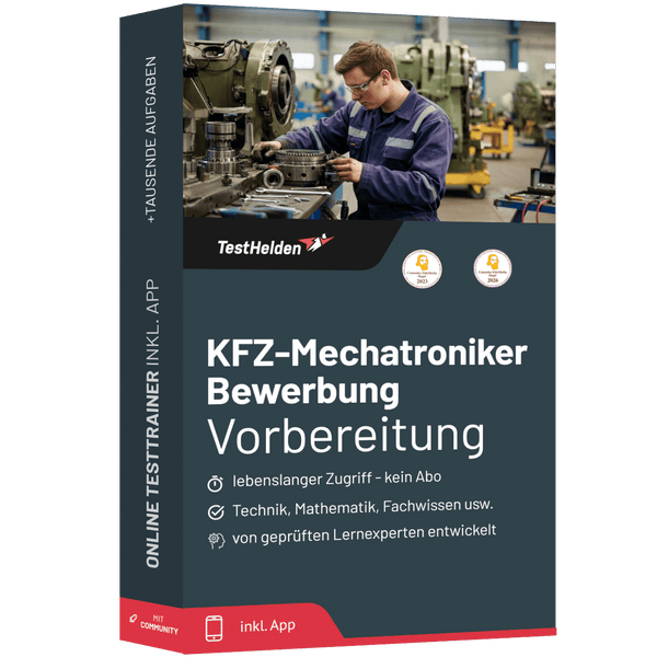 Produktbox KFZ-Mechatroniker Bewerbung Testtrainer