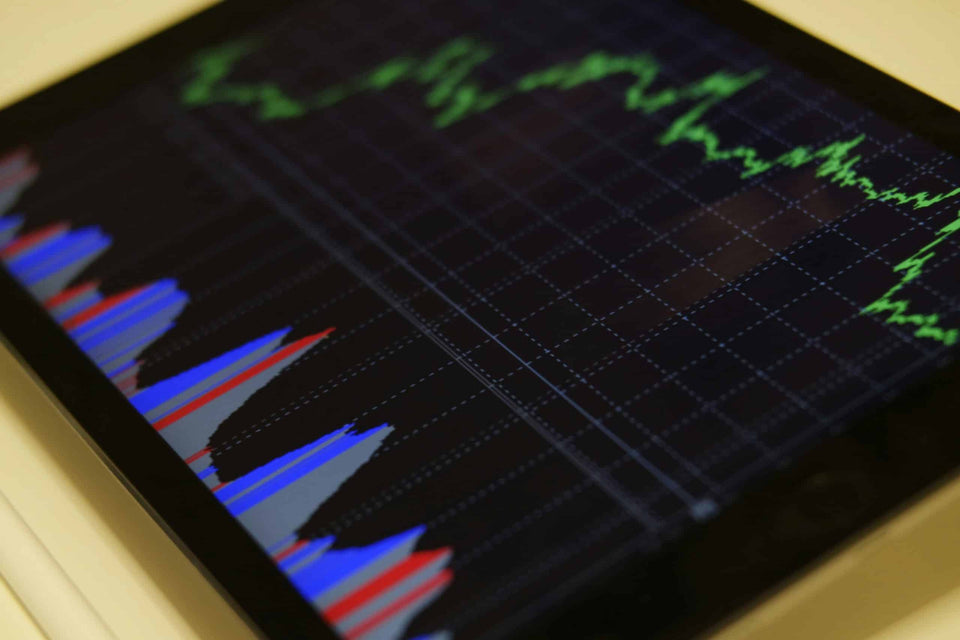Statistik-Diagramm auf einem Tablet zur Veranschaulichung von Quoten