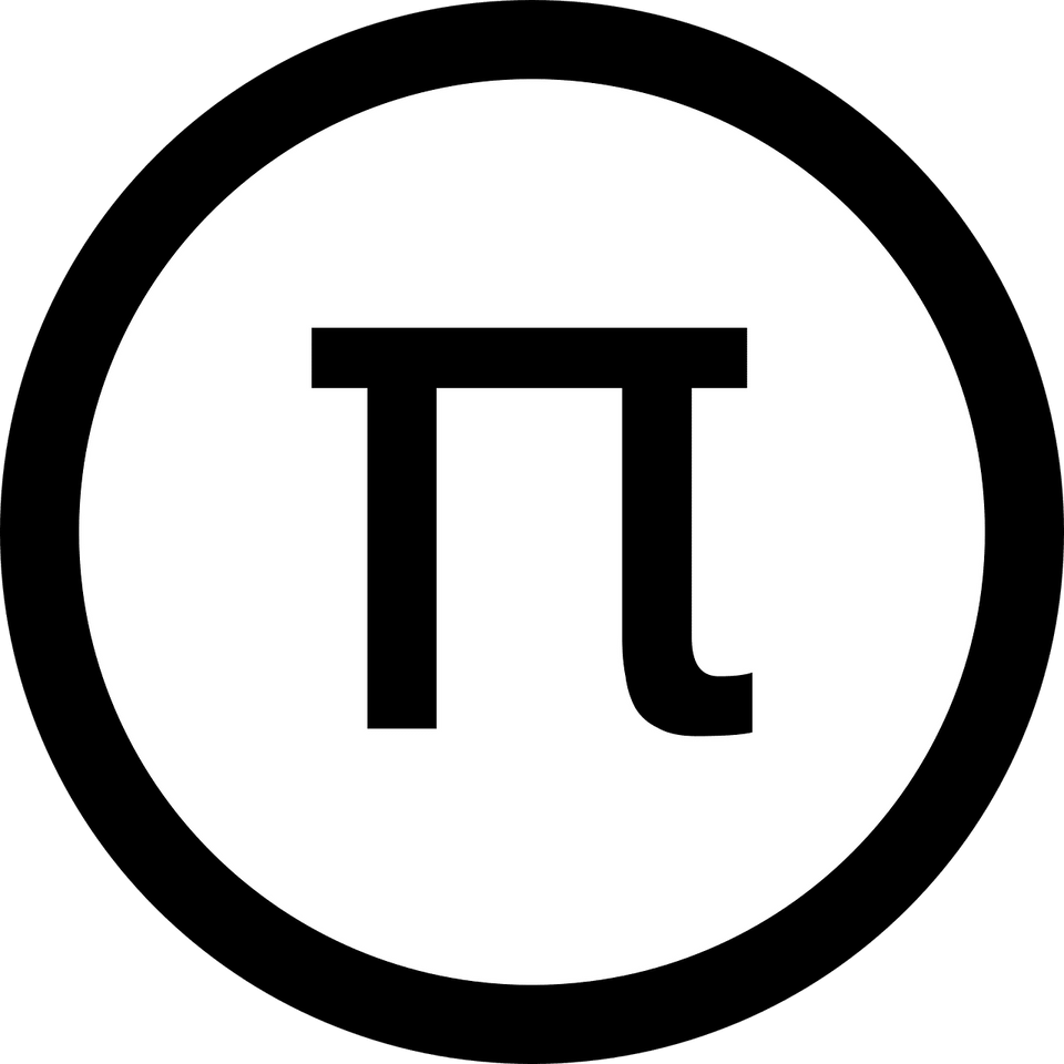 Das mathematische Symbol Pi in einem weißen Kreis zur Veranschaulichung des MedAT-Untertests Mathematik