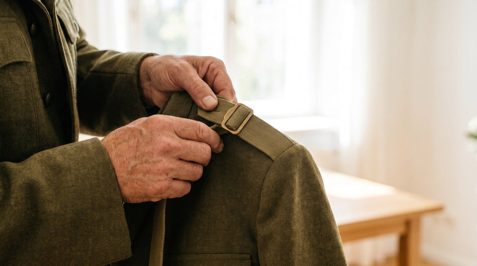 Hände an der Schulterklappe einer Uniform, Beförderung bei der Bundeswehr