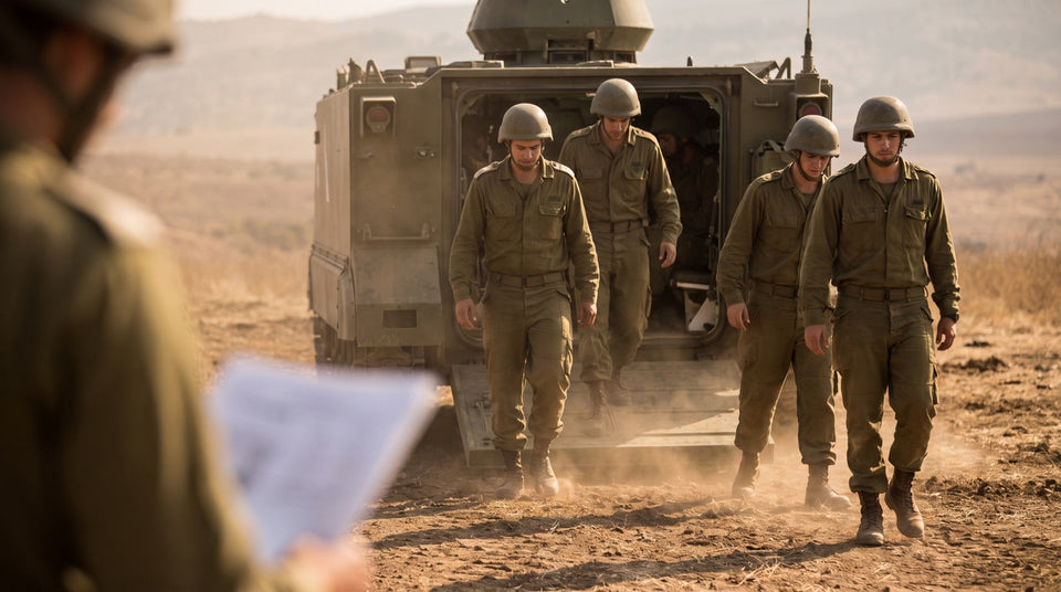 Soldaten steigen aus einem gepanzerten Fahrzeug, Panzergrenadiere