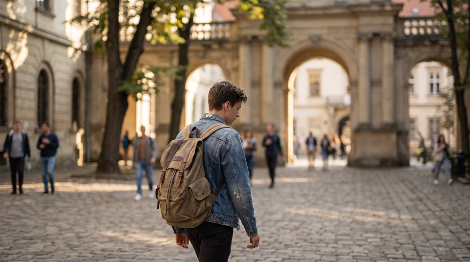 Studieninteressierte auf dem Weg zum Psychologiestudium in Mannheim