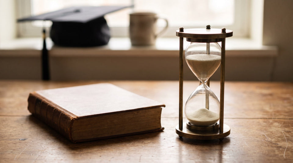 Sanduhr als Symbol für die Dauer des Psychologiestudiums