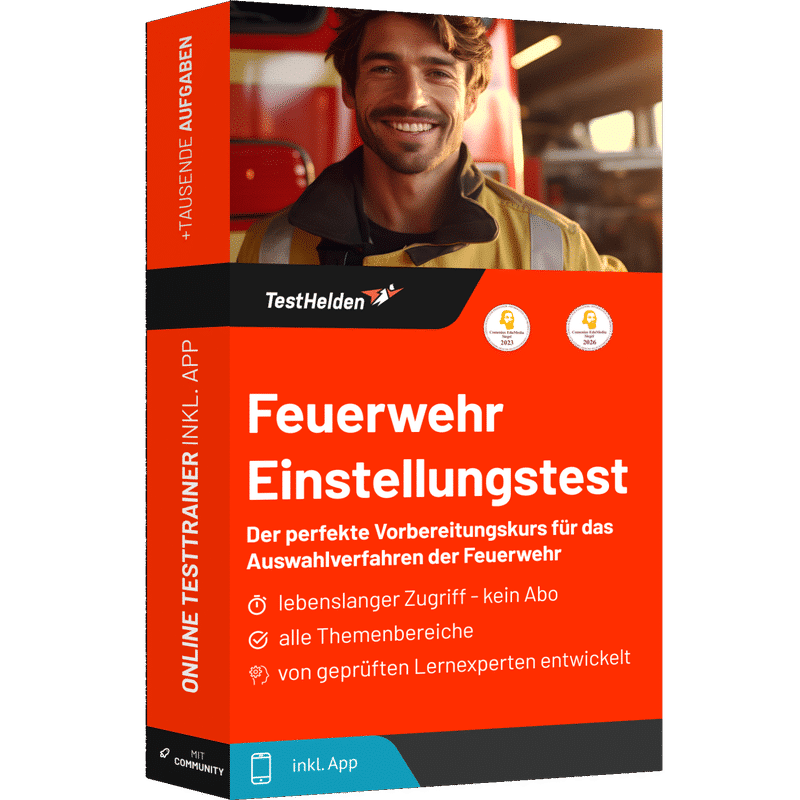 Produktbox Feuerwehr Einstellungstest 2026 üben – Online Testtrainer