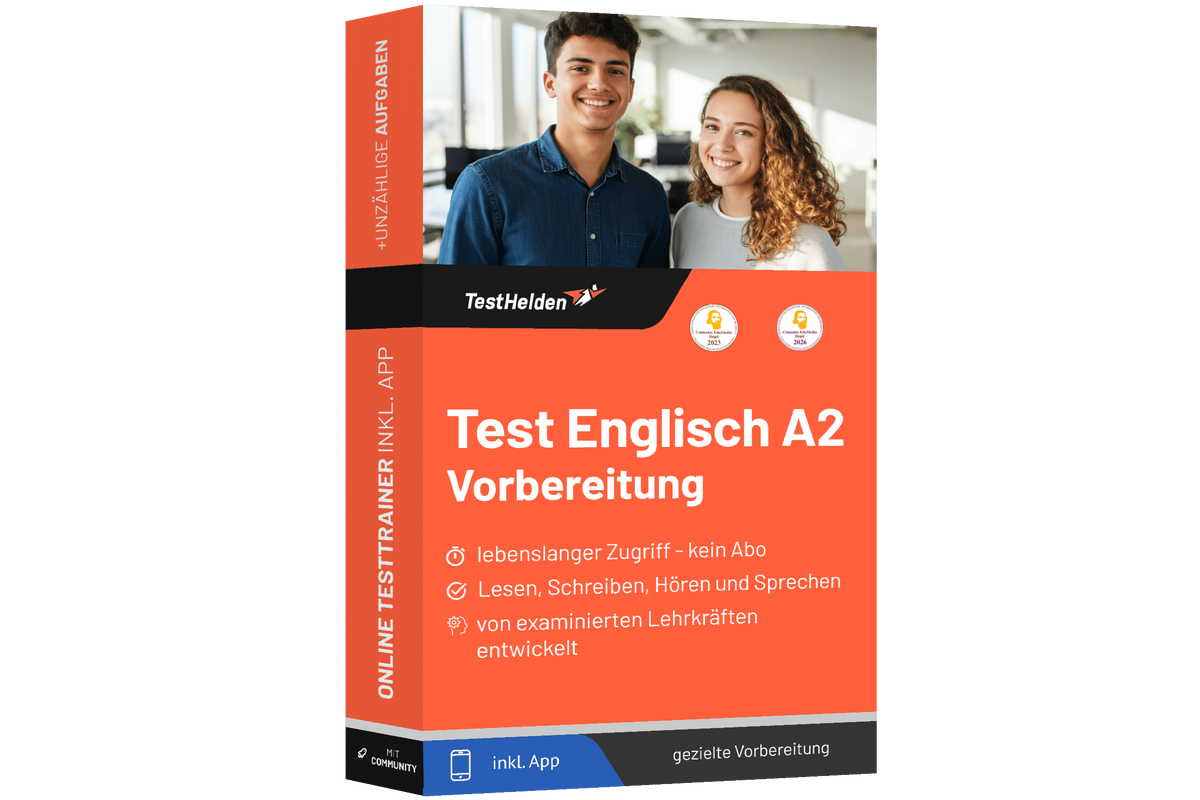 Produktbox Test Englisch A2 Niveau Vorbereitung 2026 – Online Testtrainer