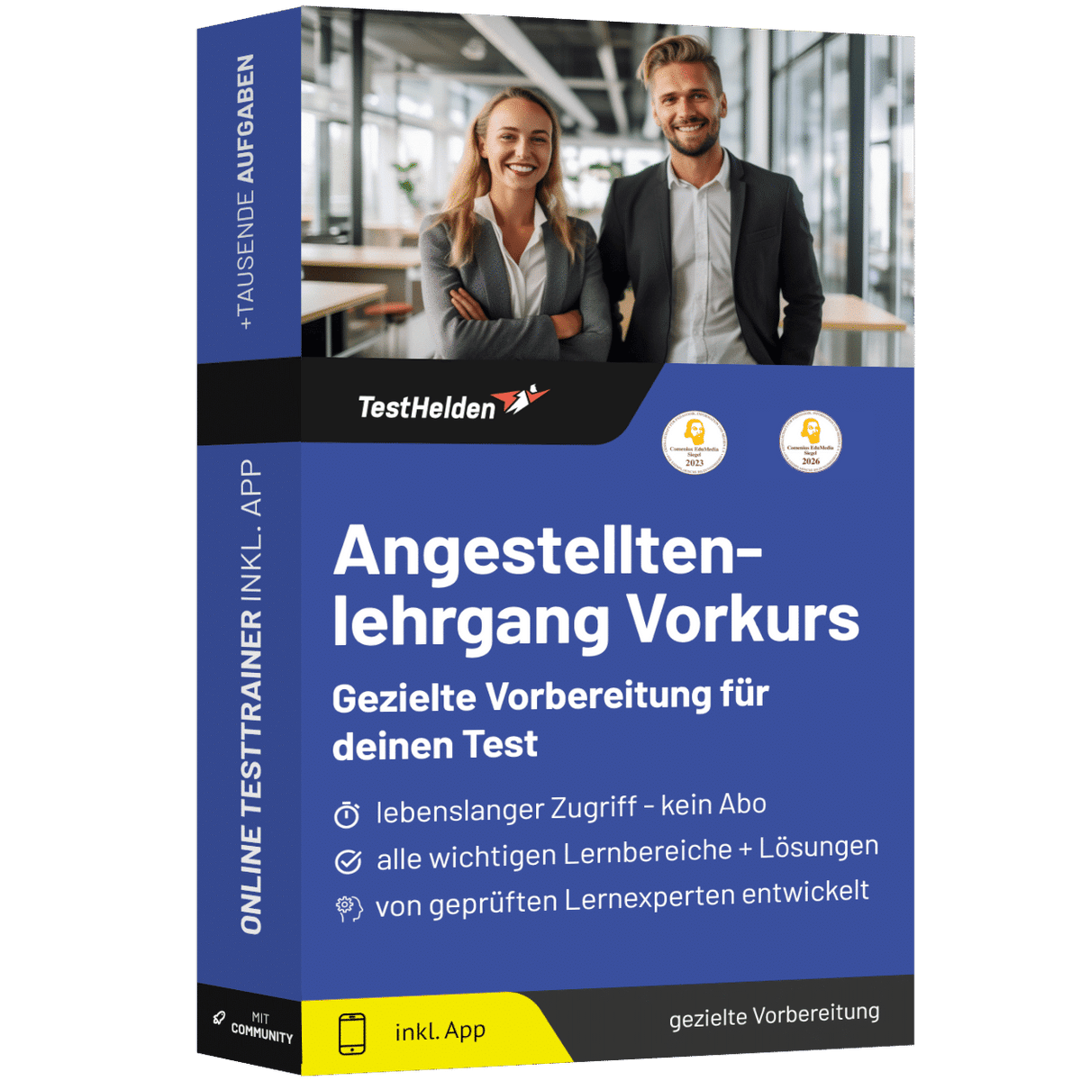 Produktbox Angestelltenlehrgang Vorkurs 2026 üben – Online-Testtrainer