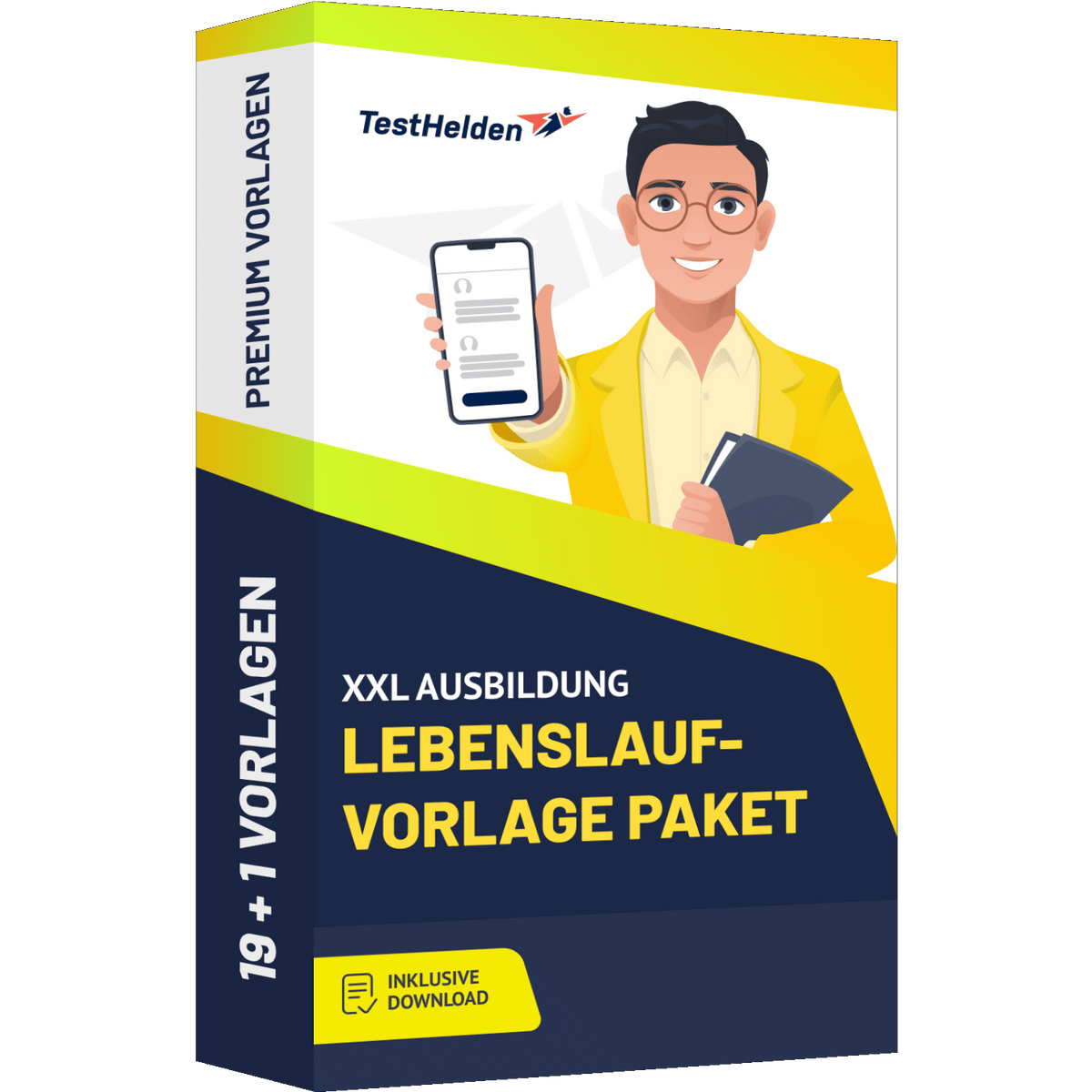 Produktbox XXL Ausbildung Lebenslaufvorlage 2026 Paket I + 20 Designs I Deckblatt, Tabellarischer Lebenslauf & Motivationsschreiben