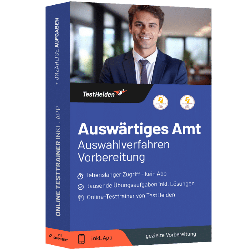 Produktbox Auswärtiges Amt Auswahlverfahren 2026 – Online Testtrainer