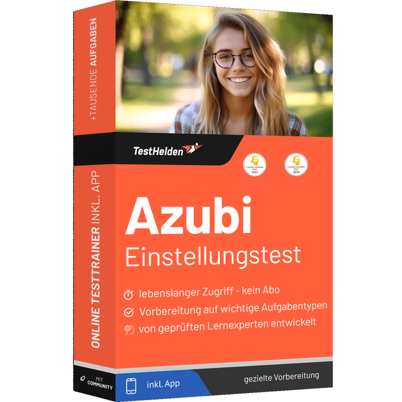 Produktbox Azubi Einstellungstest 2026 üben – Online Testtrainer
