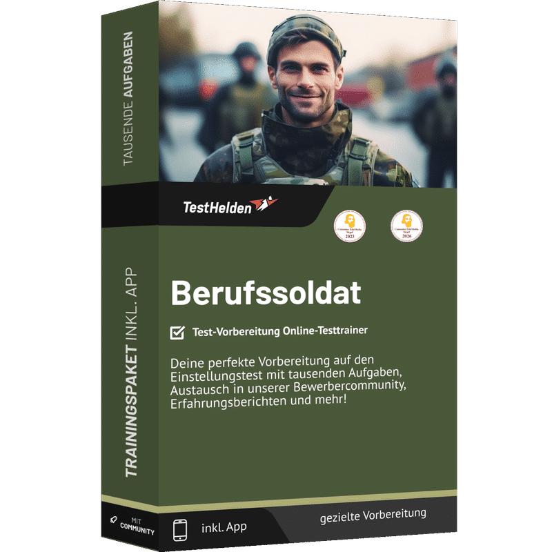 Produktbox Berufssoldat Test Vorbereitung 2026 üben – Online Testtrainer