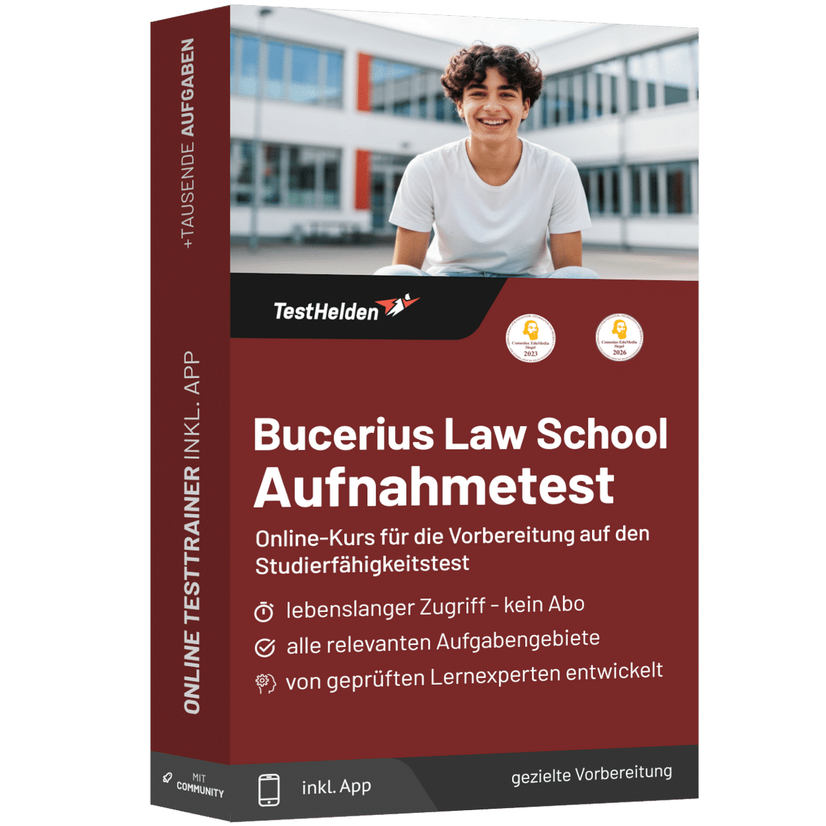 Produktbox Bucerius Law School Aufnahmetest 2026 üben – Online-Testtrainer