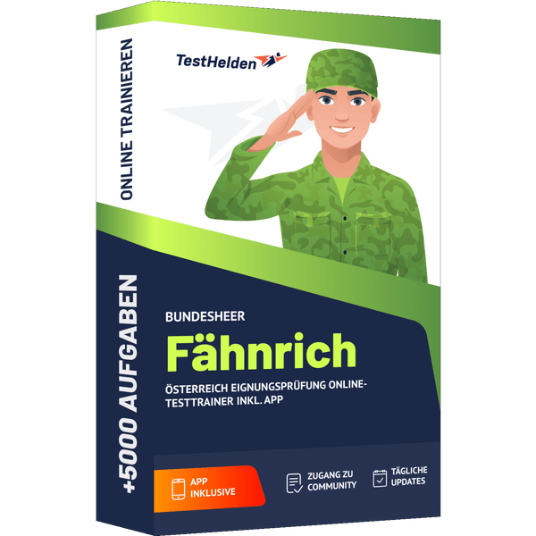 Produktbox Bundesheer Fähnrich Testtrainer