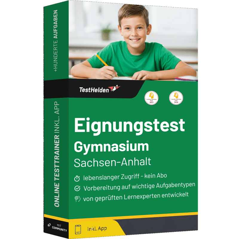 Produktbox Eignungstest Gymnasium Sachsen-Anhalt 2026 – Online Testtrainer