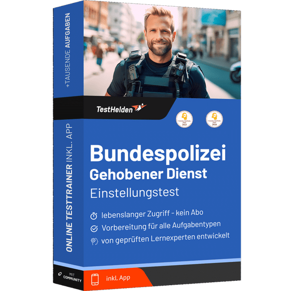 Produktbox Bundespolizei gehob. Dienst Testtrainer
