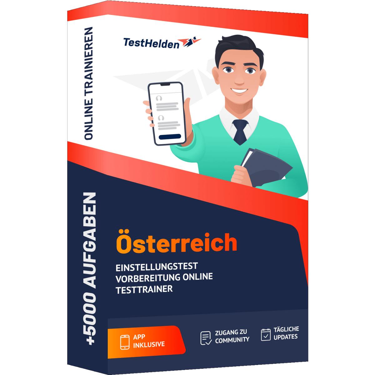 Produktbox Einstellungstest Österreich Vorbereitung 2026 üben – Online Testtrainer