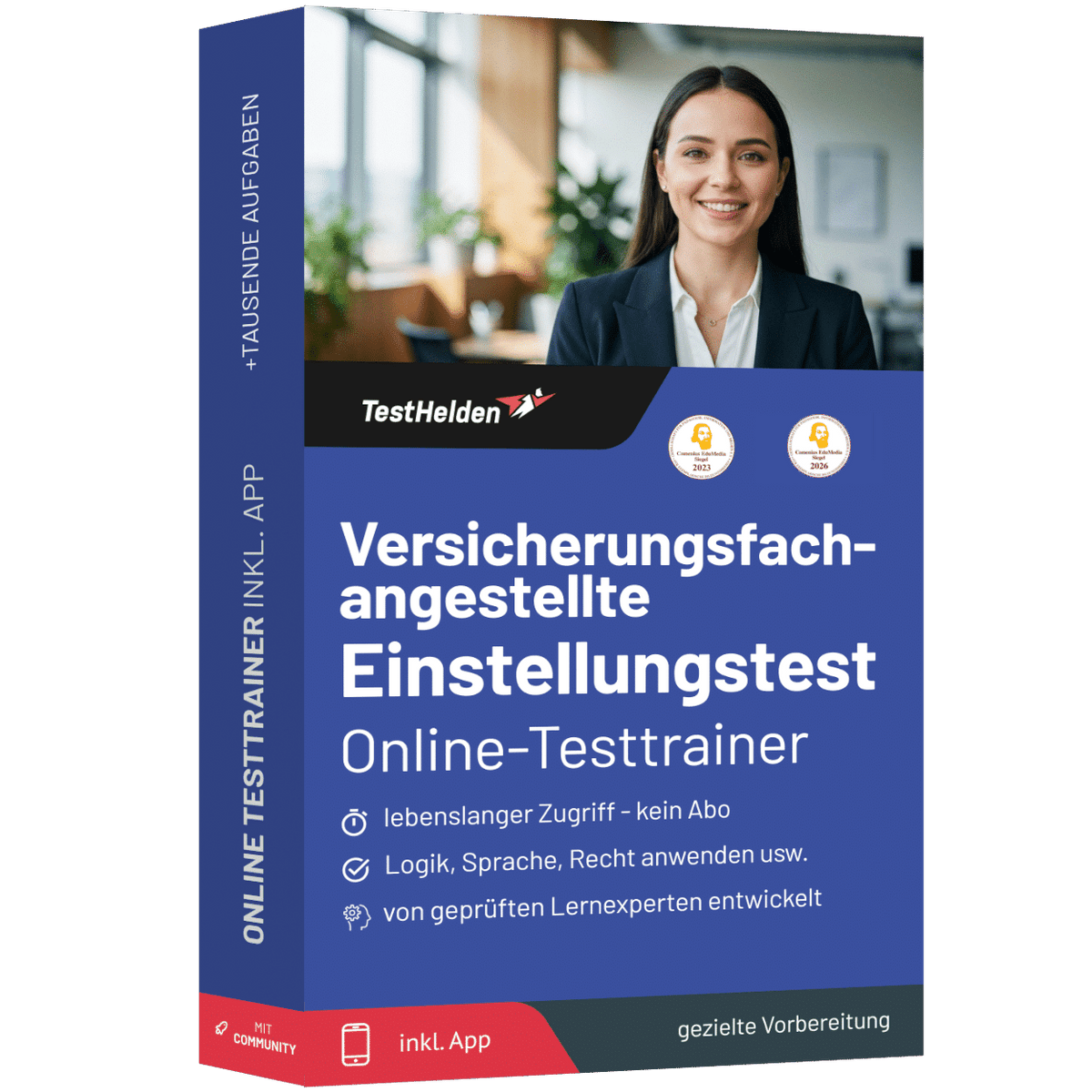 Produktbox Einstellungstest Versicherungsfachangestellte 2026 üben – Online-Testtrainer