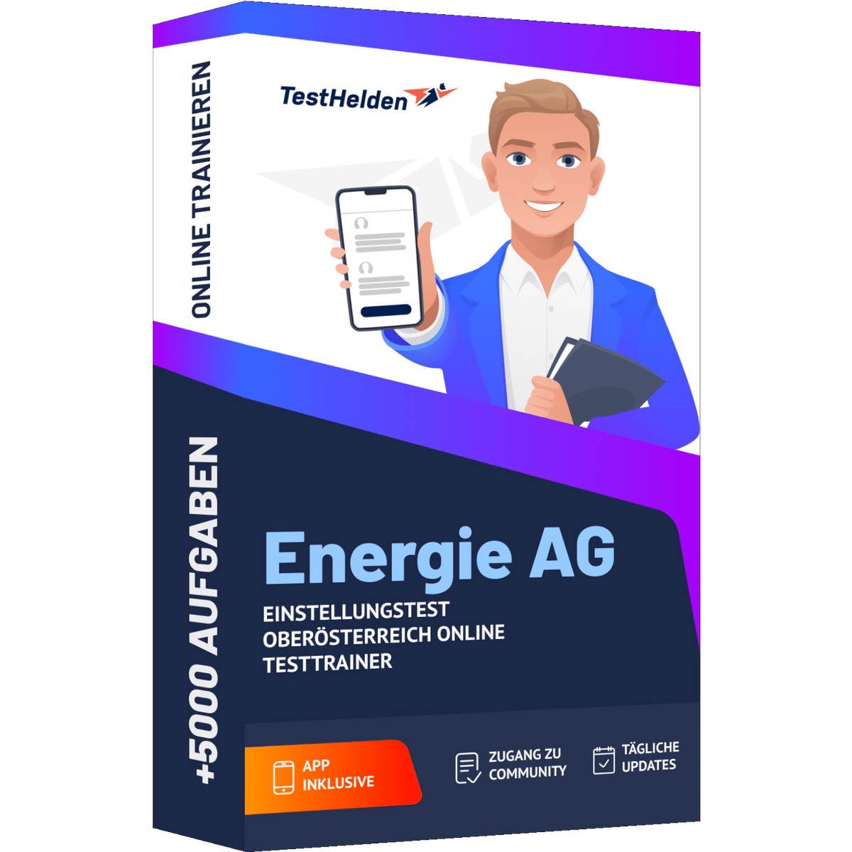 Produktbox Energie AG Oberösterreich Einstellungstest 2026 üben – Online Testtrainer