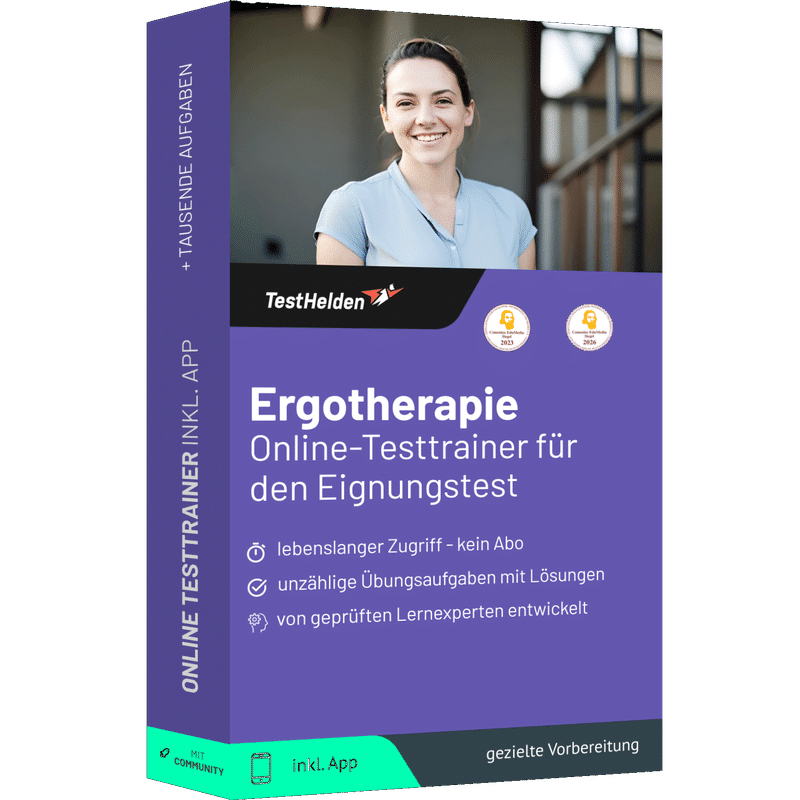 Produktbox Ergotherapie Eignungstest 2026 üben – Online-Testtrainer