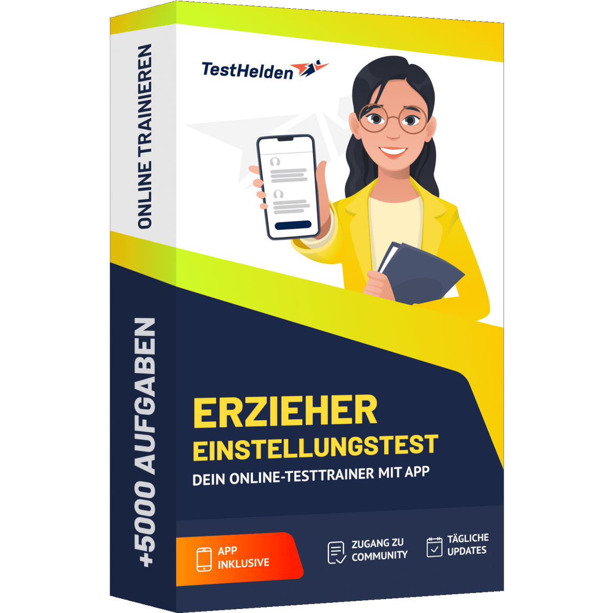 Produktbox Erzieher Einstellungstest 2026 üben – Online-Testtrainer