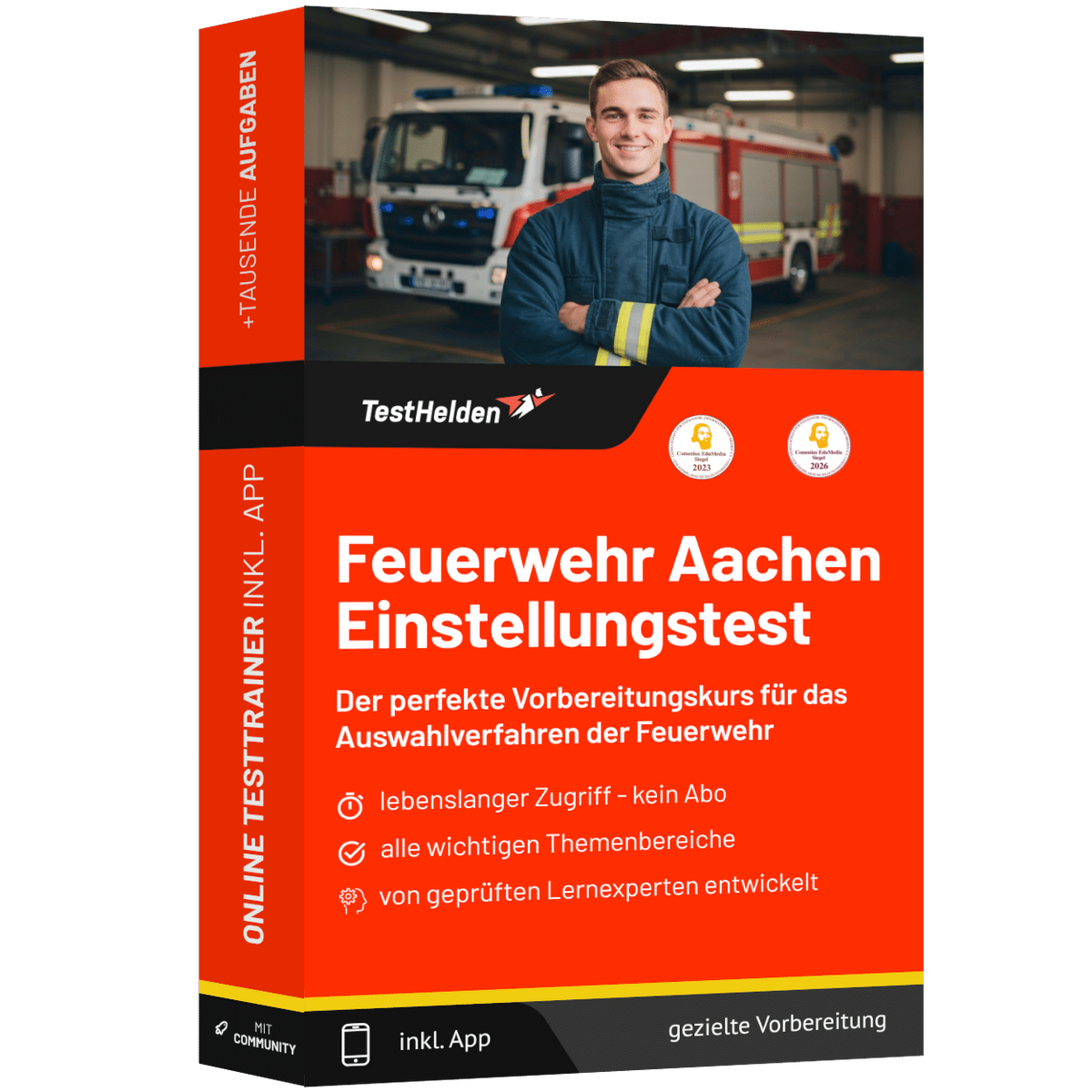 Produktbox Feuerwehr Aachen Einstellungstest 2026 üben – Online Testtrainer