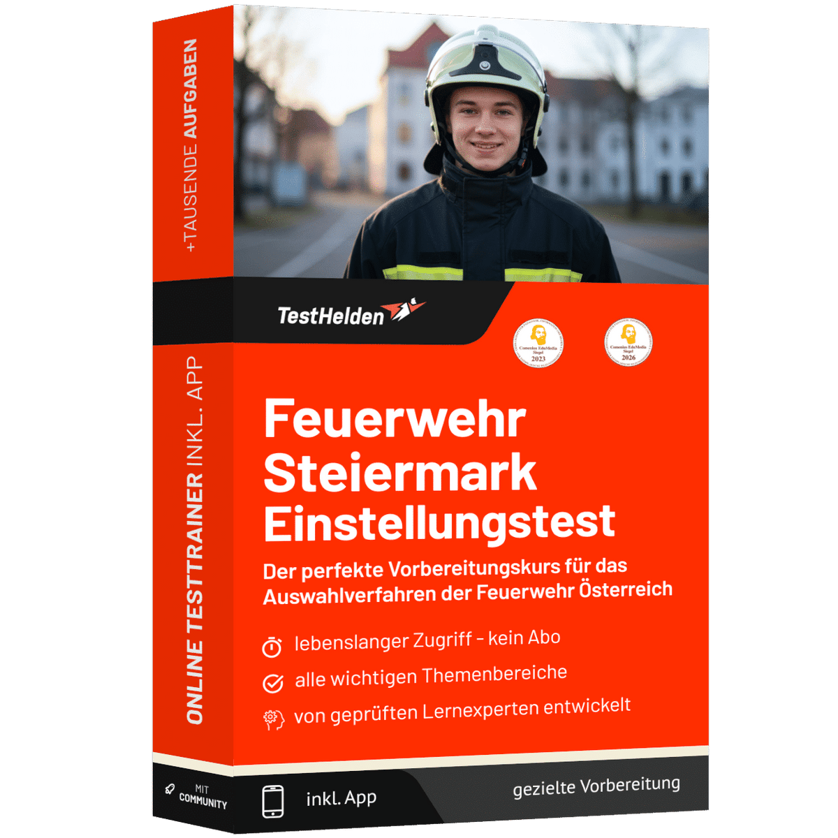 Produktbox Feuerwehr Steiermark Einstellungstest Österreich 2026 üben – Online Testtrainer