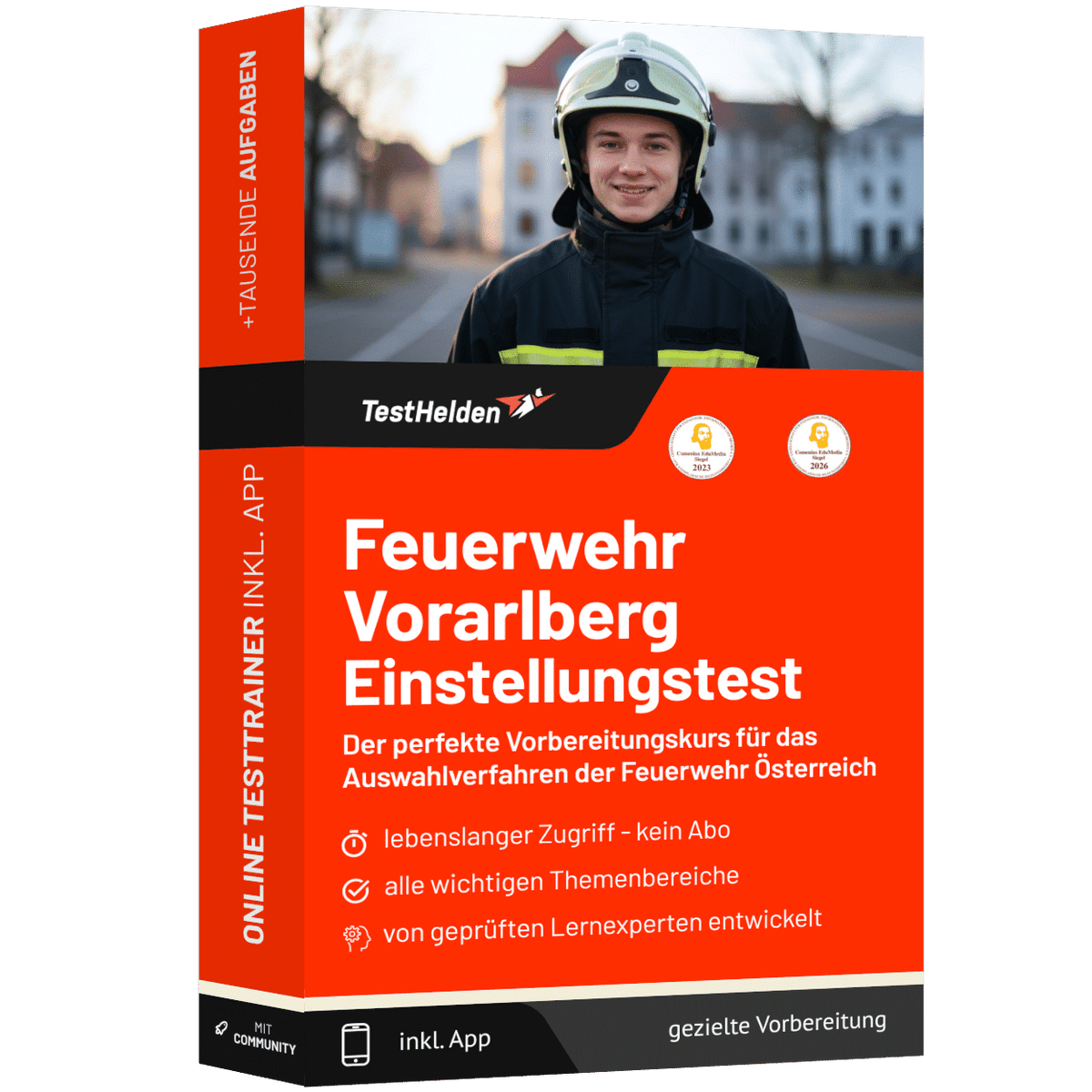 Produktbox Feuerwehr Vorarlberg Einstellungstest Österreich 2026 üben – Online Testtrainer