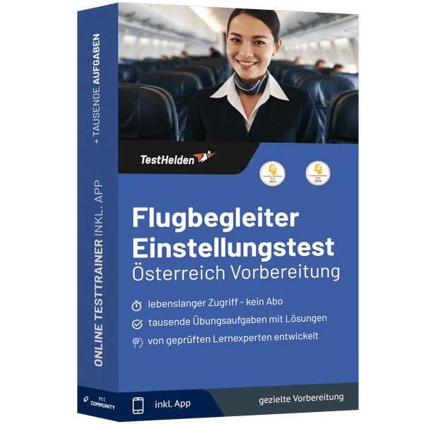 Produktbox Flugbegleiter Österreich Testtrainer