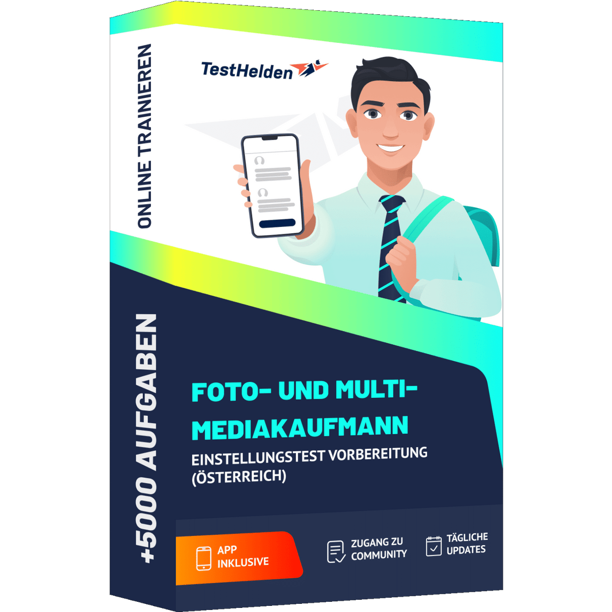 Buchcover foto-und-multimediakaufmann-oesterreich-einstellungstest-vorbereitung-2023-online-testtrainer