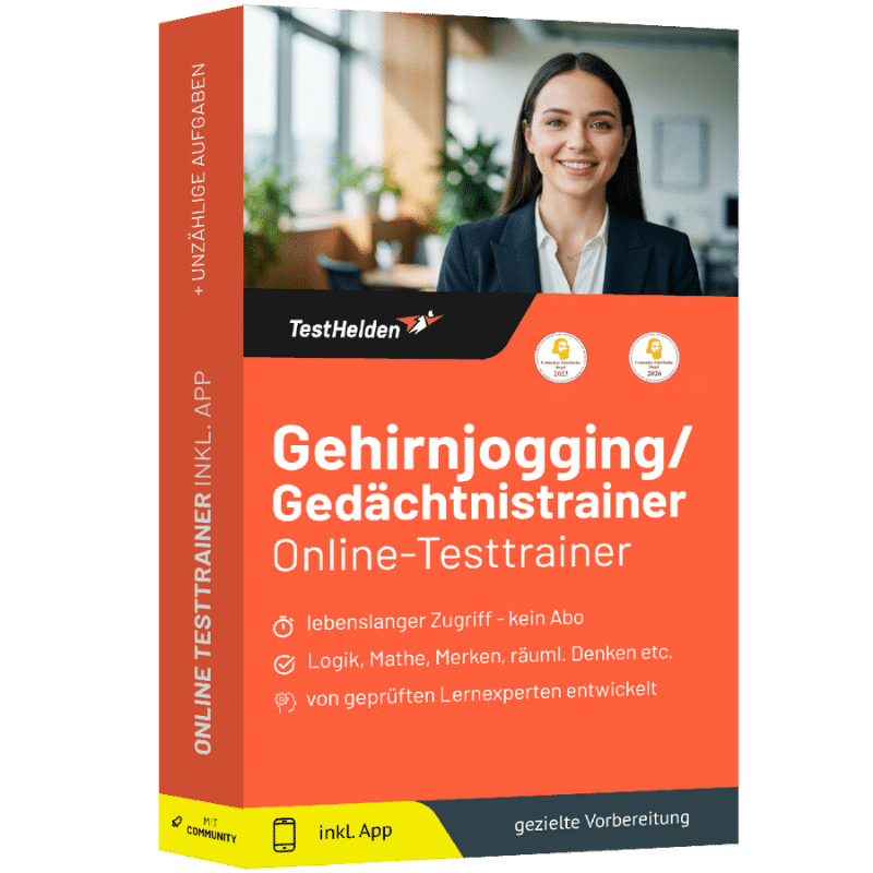 Produktbox Gehirnjogging Gedächtnistraining Test 2026 üben – Online-Testtrainer