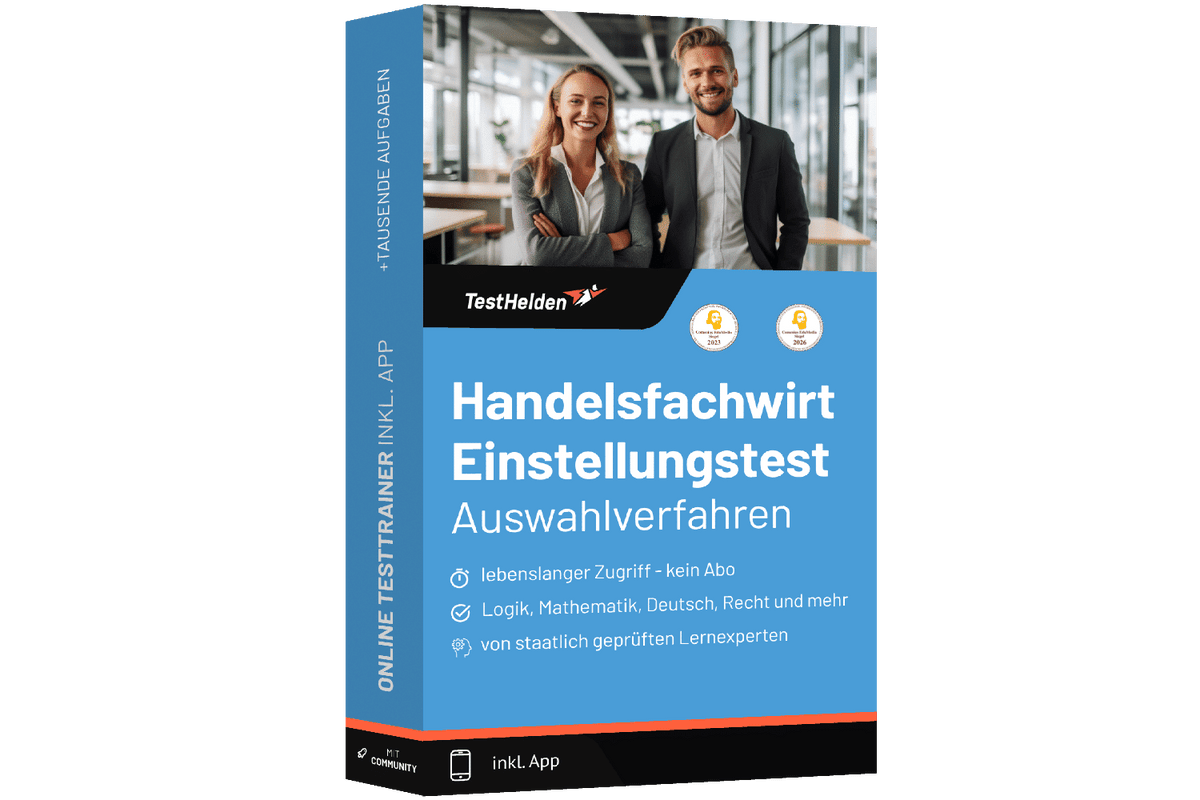 Produktbox Handelsfachwirt Eignungstest 2026 üben – Online Testtrainer