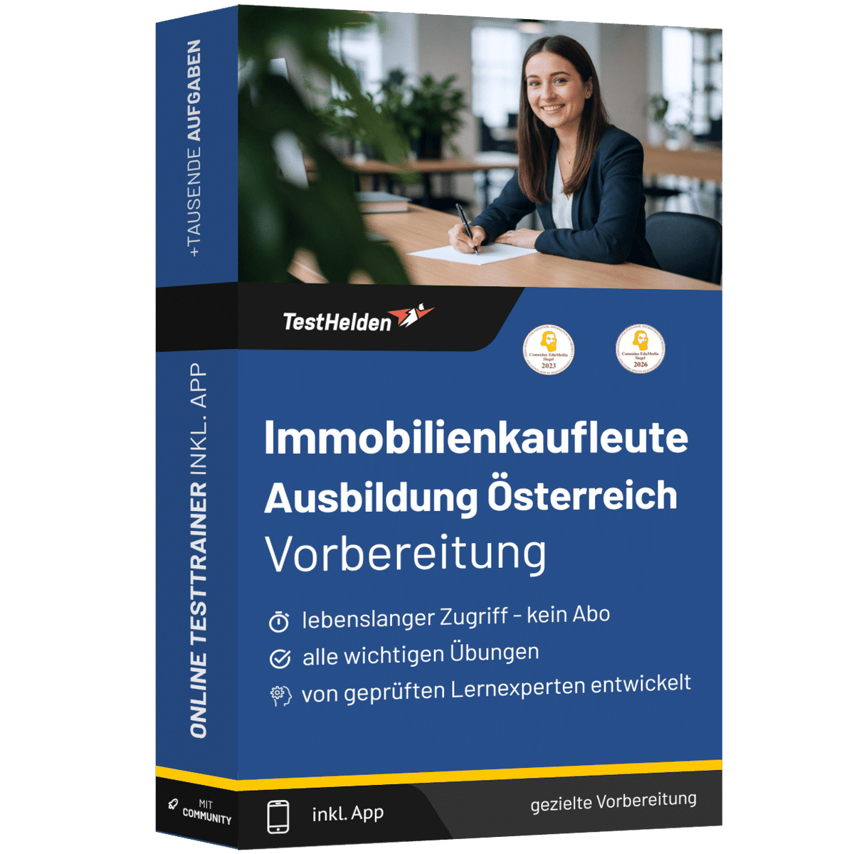 Produktbox Immobilienkaufmann / Immobilienkauffrau Einstellungstest Österreich 2026 – Online Testtrainer