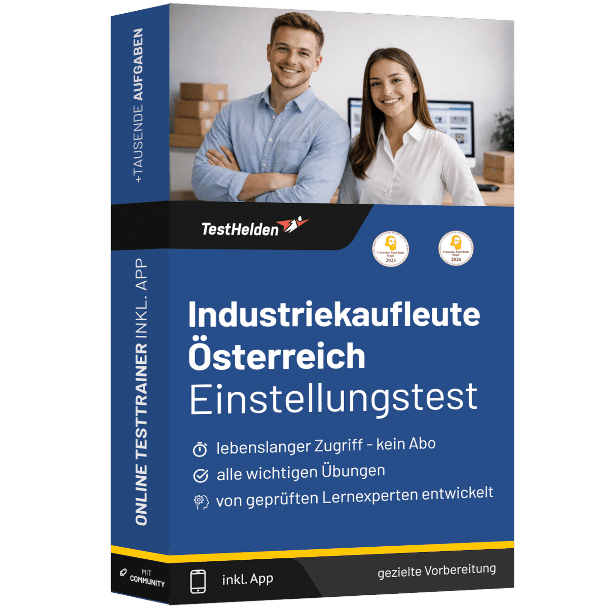 Produktbox Industriekaufmann Österreich Einstellungstest 2026 üben – Online Testtrainer