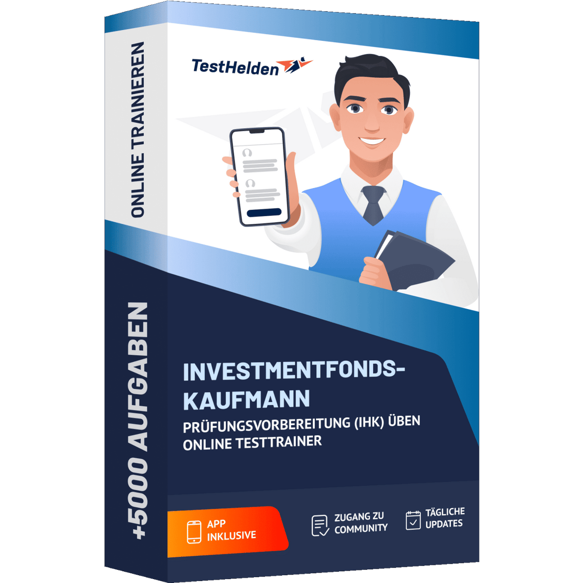 Produktbox Investmentfondskaufmann / -kauffrau Prüfungsvorbereitung (IHK) 2026 üben – Online Testtrainer
