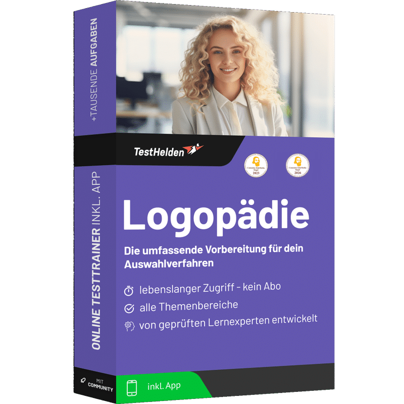 Produktbox Logopädie Eignungstest 2026 üben – Online-Testtrainer