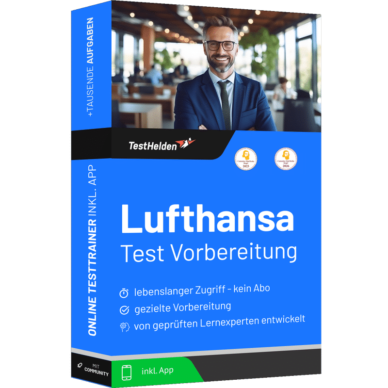 Produktbox Lufthansa Test Vorbereitung 2026 – Online-Testtrainer
