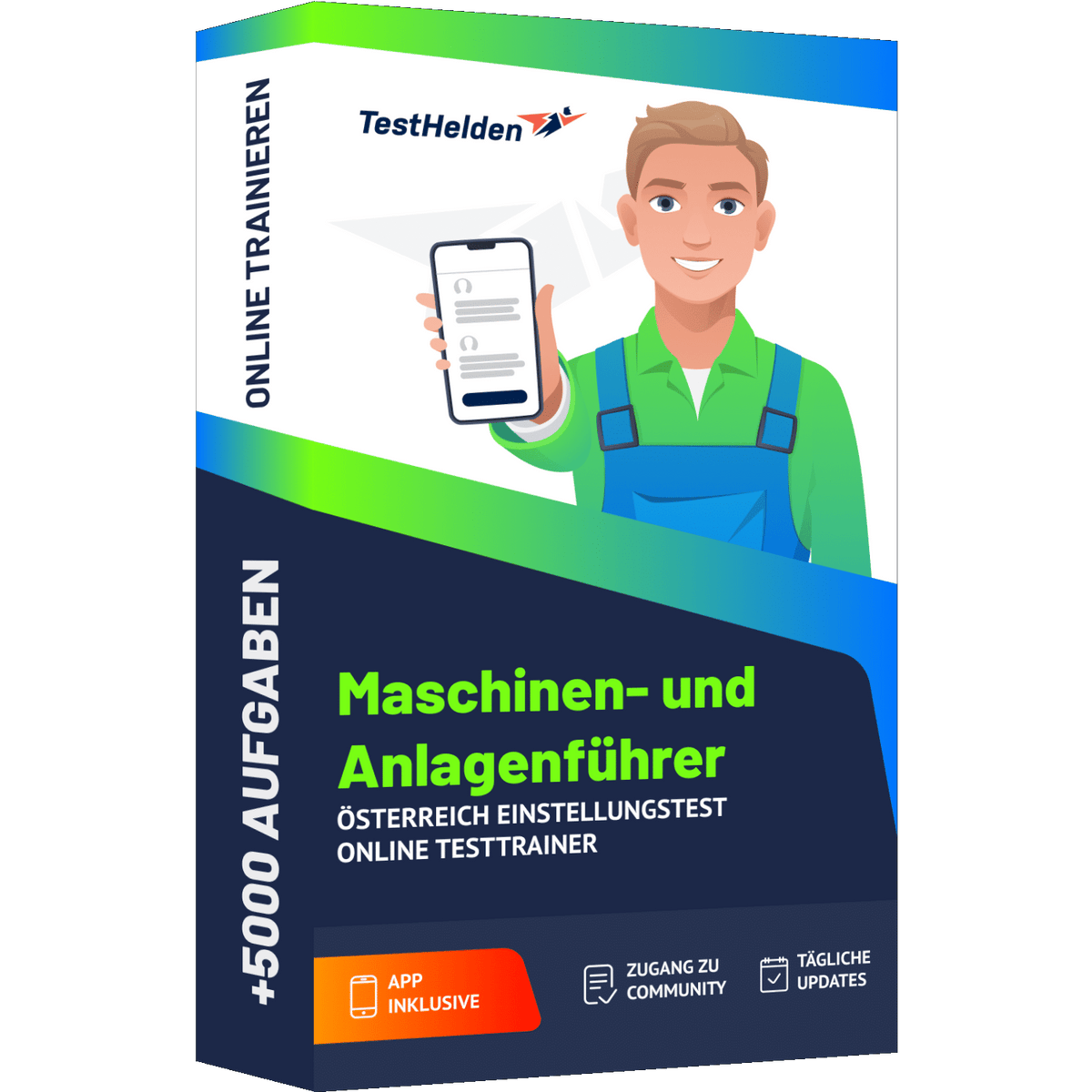 Produktbox Maschinen- und Anlagenführer Österreich Einstellungstest 2026 üben – Online Testtrainer