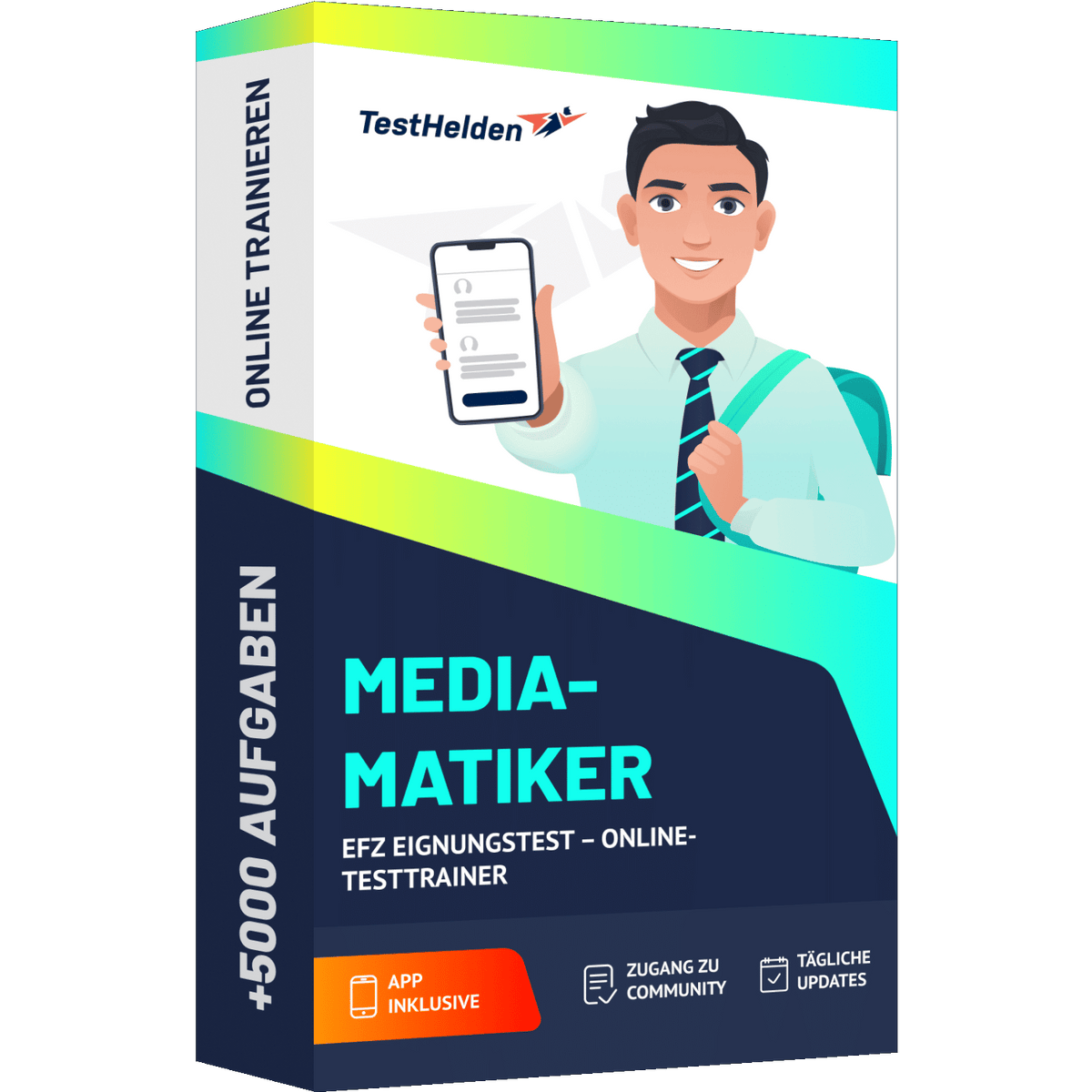 Buchcover Mediamatiker EFZ Eignungstest 2026 üben – Online-Testtrainer