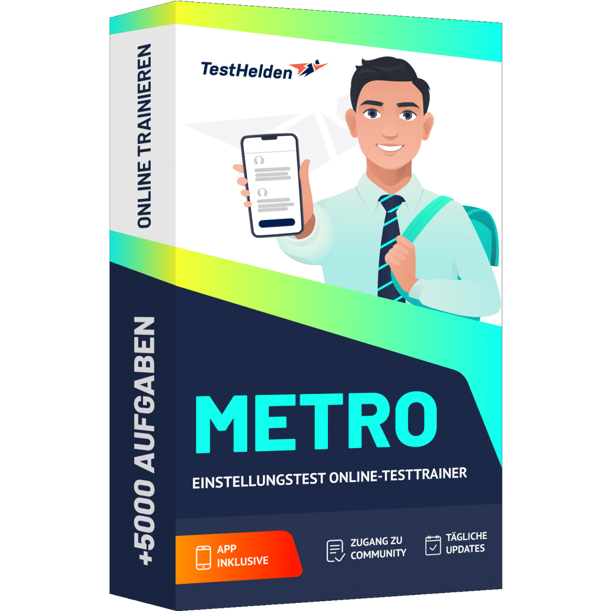 Produktbox METRO Einstellungstest 2026 üben – Online-Testtrainer