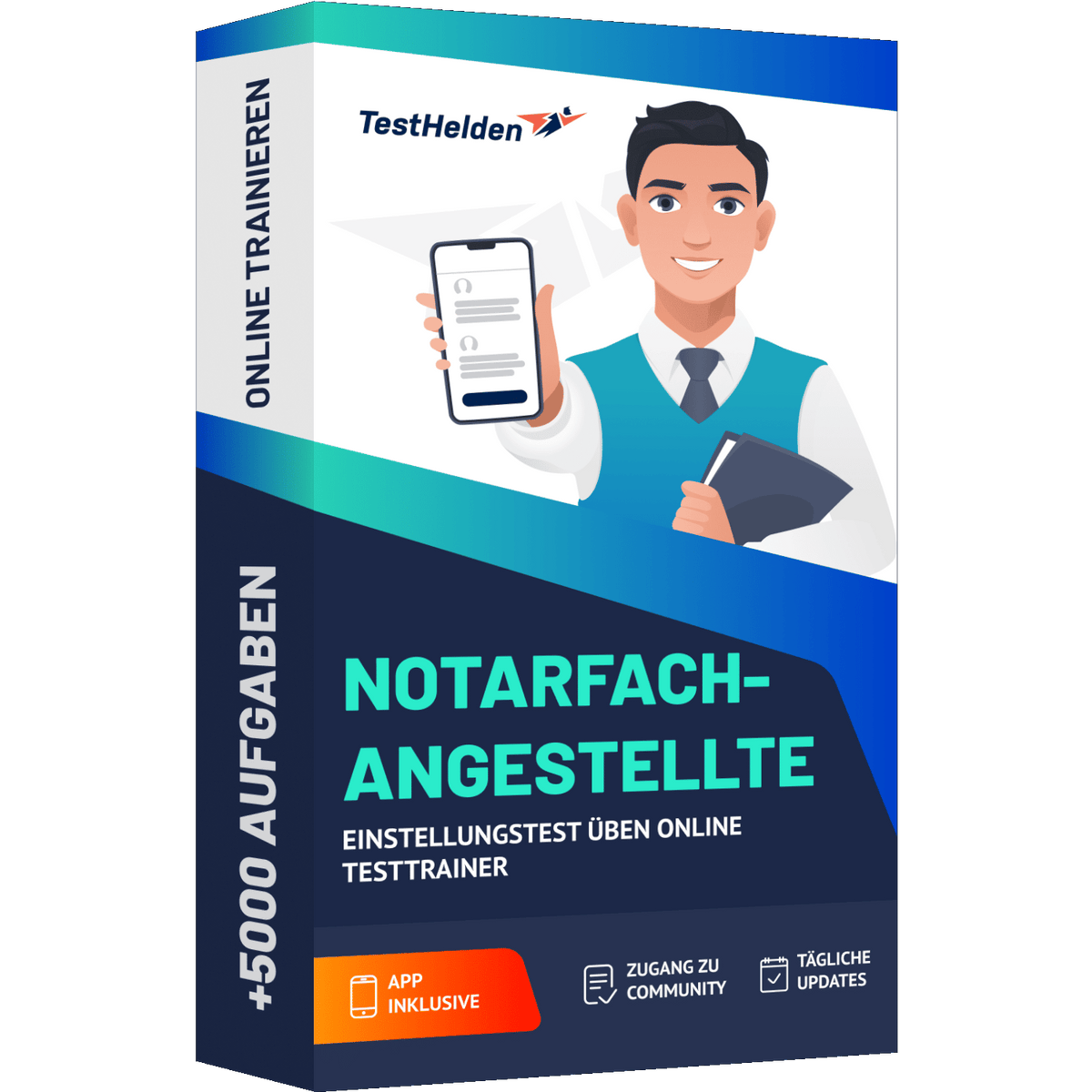 Produktbox Notarfachangestellter Einstellungstest 2026 üben – Online Testtrainer