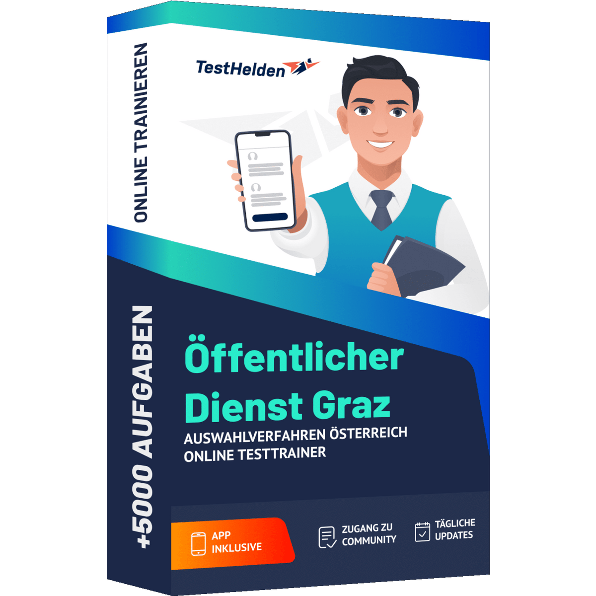 Produktbox Öffentlicher Dienst Graz Auswahlverfahren Österreich 2026 üben – Online Testtrainer