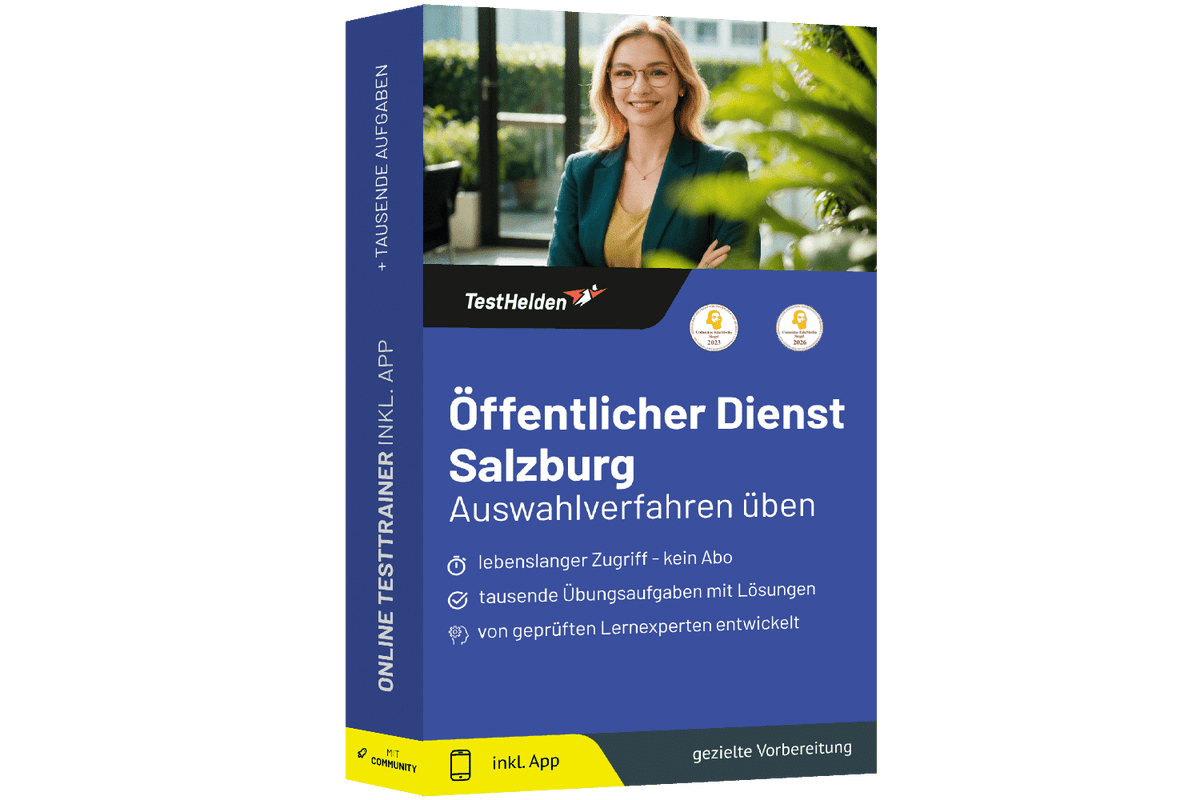 Produktbox Öffentlicher Dienst Salzburg 2026 Auswahlverfahren Österreich – Online-Testtrainer