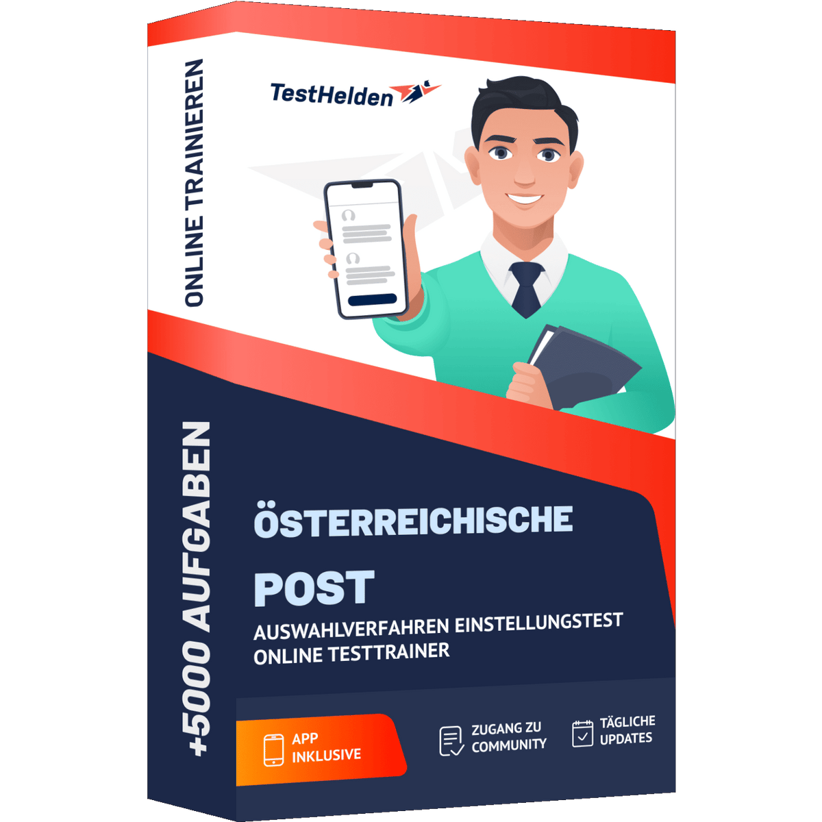 Produktbox Österreichische Post Auswahlverfahren 2026 üben – Online Testtrainer