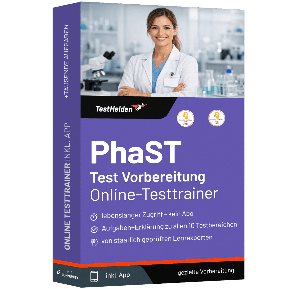 Produktbox PhaST Test Pharmazie Studium 2026 üben – Online-Testtrainer