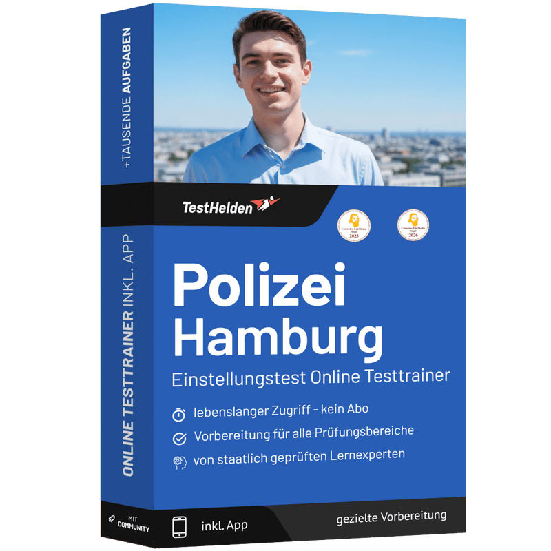 Produktbox des Polizei Hamburg Testtrainer
