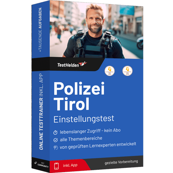 Produktbox Polizei Tirol Testtrainer
