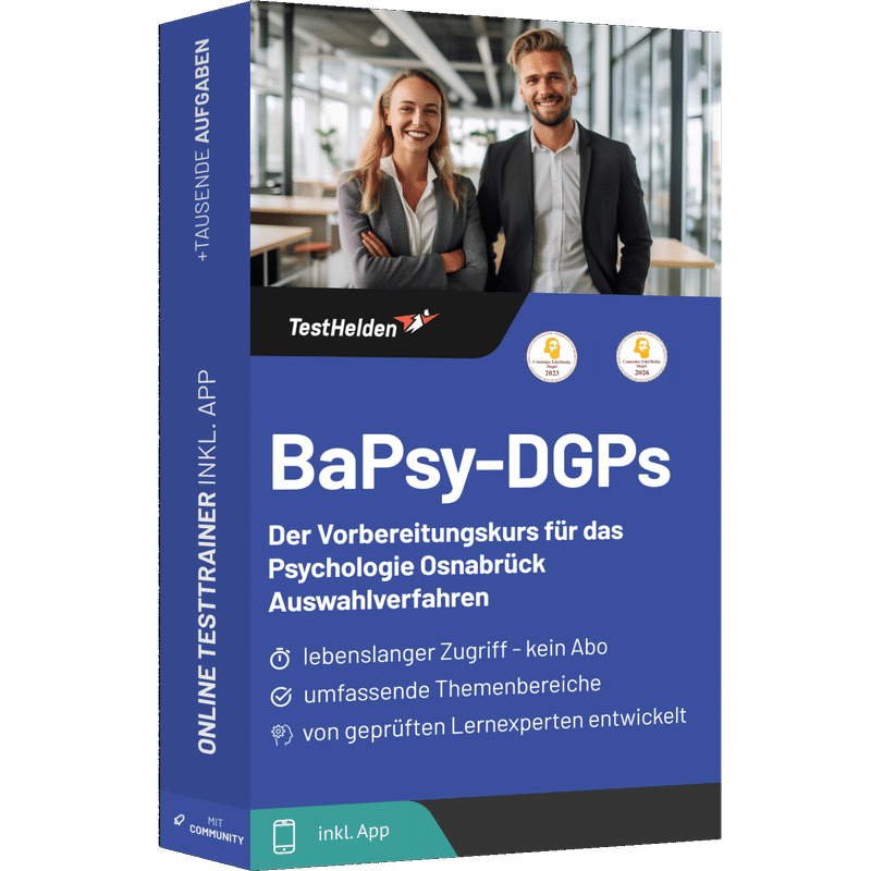 Produktbox Psychologie Osnabrück BaPsy DGPs Eignungstest 2026 – Online Testtrainer