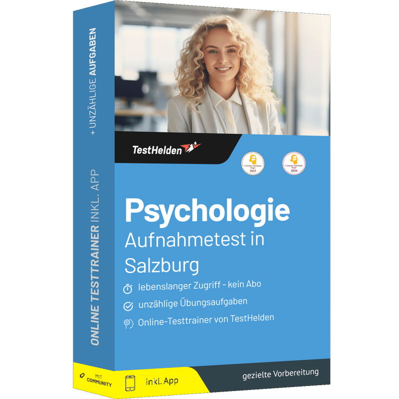 Produktbox Psychologie Aufnahmetest Salzburg Vorbereitung 2026 – Online-Testtrainer